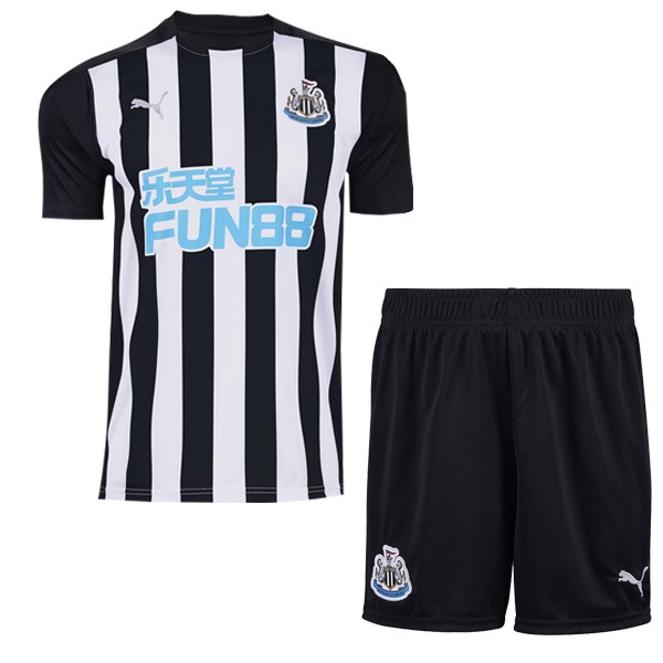 Camiseta Newcastle United 1ª Kit Niños 2020 2021 Blanco Negro